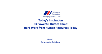 29.03.22 Today’s Inspiration: 63 Powerful Quotes about Hard Work from Human Resources Today