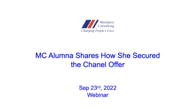 23.09.22 MC Alumna Shares How She Secured the Chanel Offer